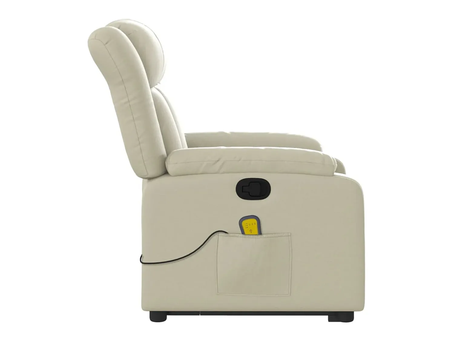 Best Poltrona reclinável de massagens couro artificial cor SHL72147 Creme