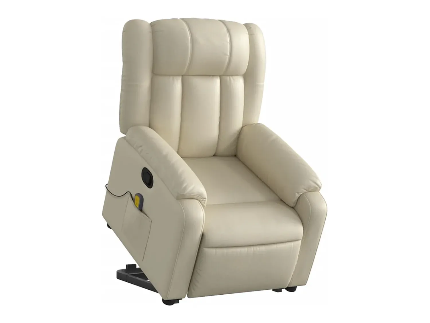 Best Poltrona reclinável de massagens couro artificial cor SHL72147 Creme