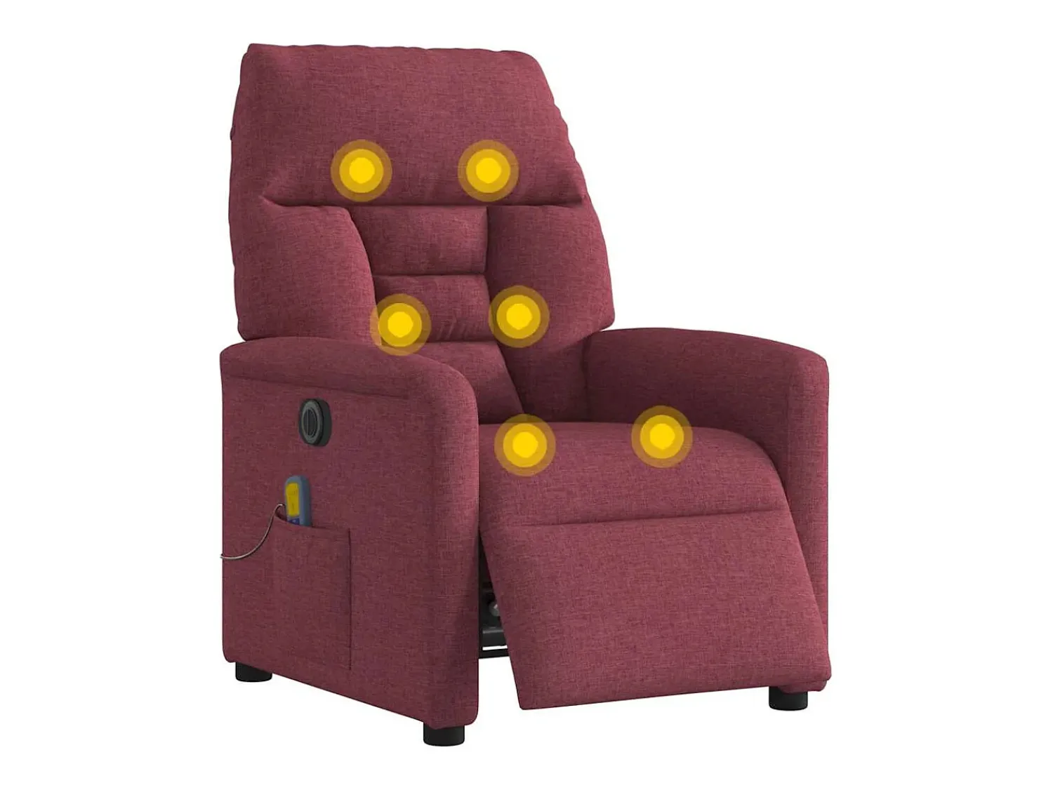 Poltrona| Poltrona reclinável de massagens elétrica tecido tinto SHL69680 Vermelho