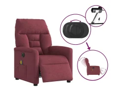 Poltrona| Poltrona reclinável de massagens elétrica tecido tinto SHL69680 Vermelho