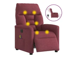 Poltrona| Poltrona reclinável de massagens elétrica tecido tinto SHL69680 Vermelho