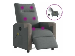 Poltrona* Poltrona reclinável de massagens elétrica tecido cinza-escuro SHL576713 Cinza antracite