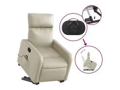 Poltrona reclinável de massagens couro artificial cor SHL695489^ Poltrona