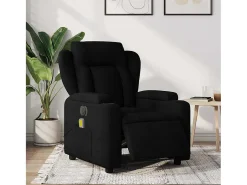 Sale Poltrona reclinável de massagens elétrica tecido SHL881351 Preto