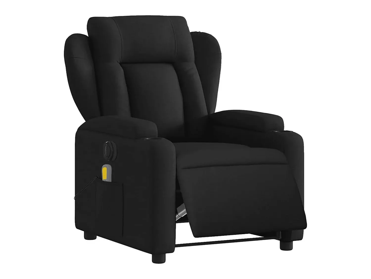 Sale Poltrona reclinável de massagens elétrica tecido SHL881351 Preto