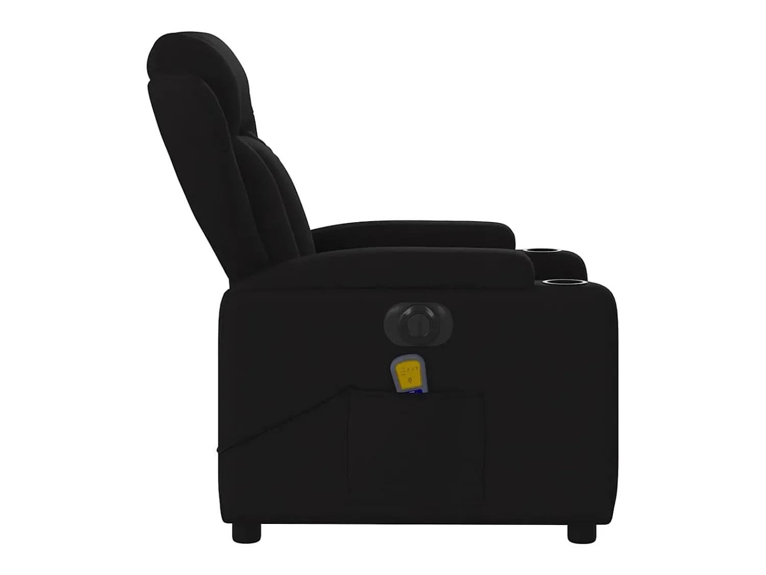 Sale Poltrona reclinável de massagens elétrica tecido SHL881351 Preto