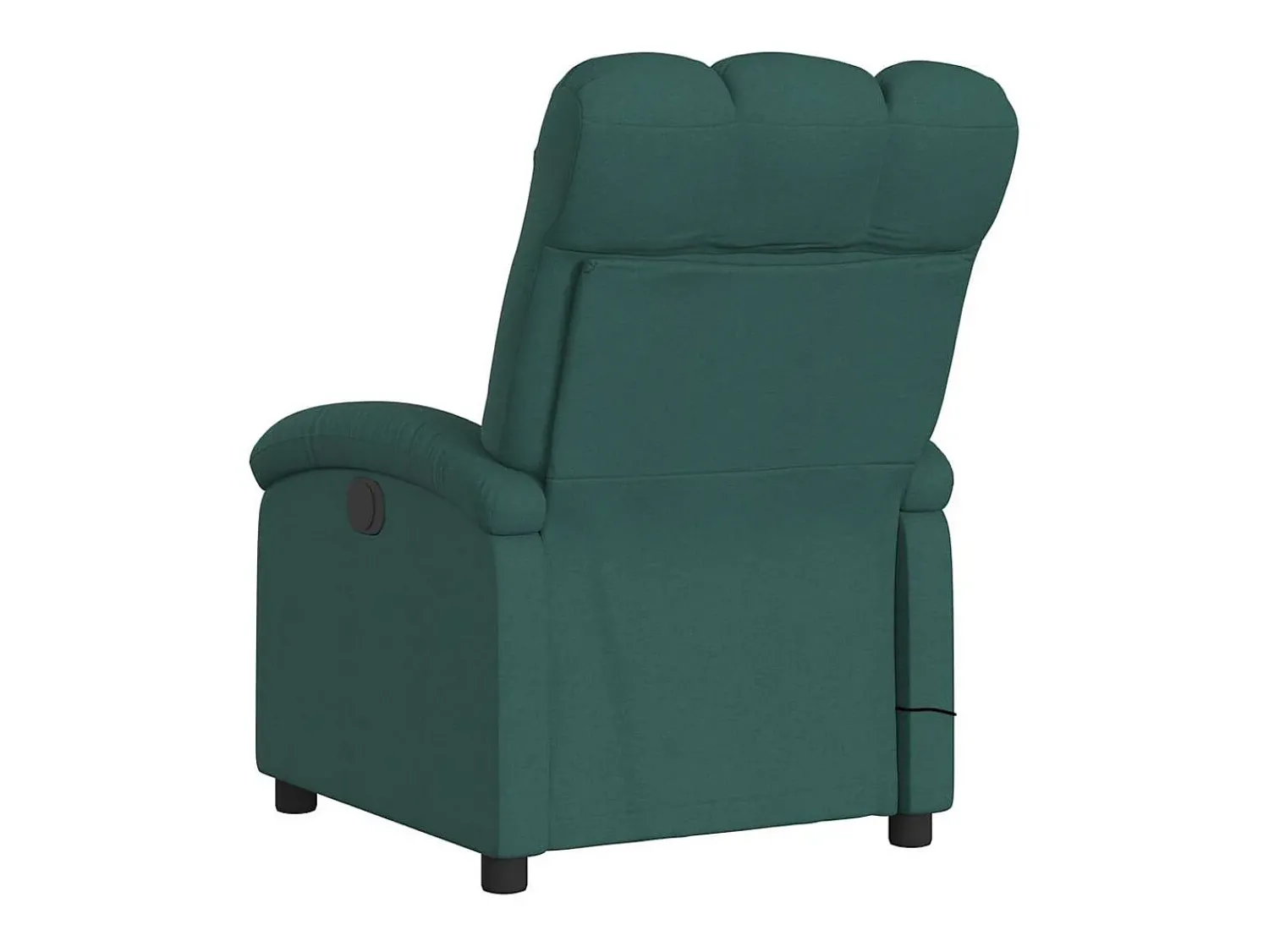 Poltrona reclinável de massagens elétrica tecido verde-escuro SHL691505^ Poltrona