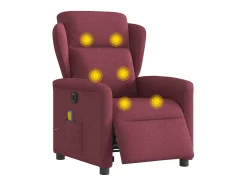 Poltrona reclinável de massagens elétrica tecido tinto SHL813181^ Poltrona