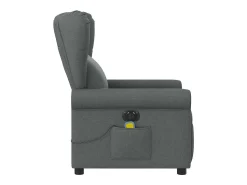 Poltrona| Poltrona reclinável de massagens elétrica tecido cinza-escuro SHL38963 Cinza antracite