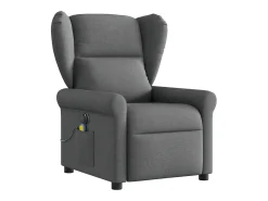 Poltrona| Poltrona reclinável de massagens elétrica tecido cinza-escuro SHL38963 Cinza antracite