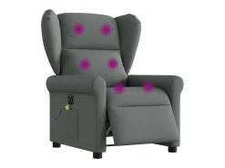 Poltrona| Poltrona reclinável de massagens elétrica tecido cinza-escuro SHL38963 Cinza antracite