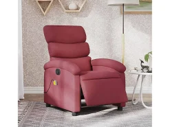 Poltrona* Poltrona reclinável de massagens elétrica tecido tinto SHL965713 Vermelho