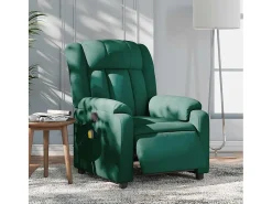 Poltrona| Poltrona reclinável de massagens elétrica tecido verde-escuro SHL935936 Verde pinho