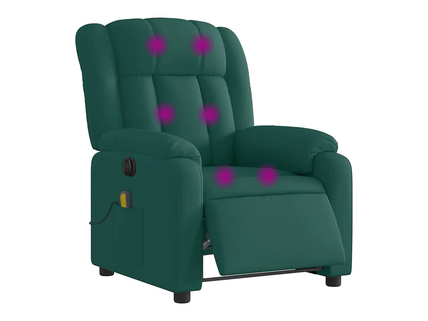 Poltrona| Poltrona reclinável de massagens elétrica tecido verde-escuro SHL935936 Verde pinho