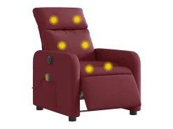 Poltrona| Poltrona reclinável de massagens elétrica tecido tinto SHL745020 Vermelho