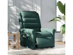 Poltrona* Poltrona reclinável de massagens elétrica tecido verde-escuro SHL370838 Verde pinho