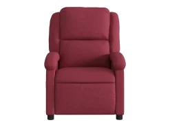 Clearance Poltrona reclinável de massagens elétrica tecido tinto SHL614459 Vermelho