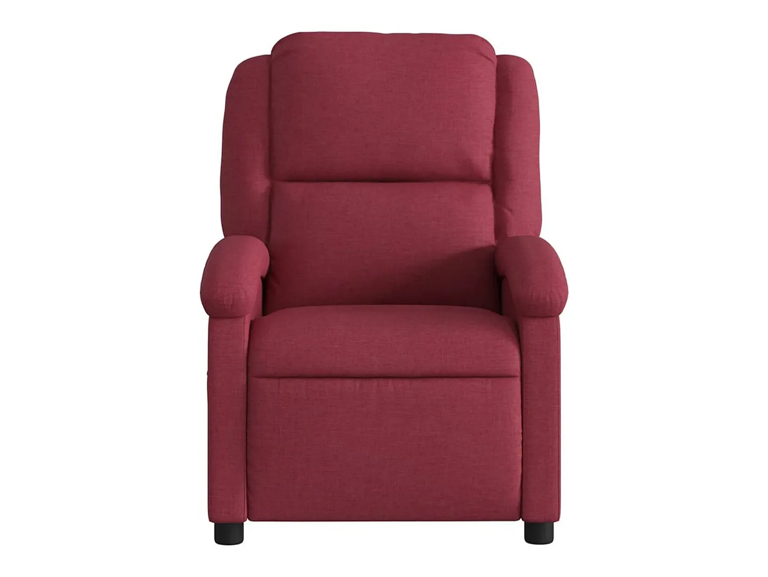 Clearance Poltrona reclinável de massagens elétrica tecido tinto SHL614459 Vermelho