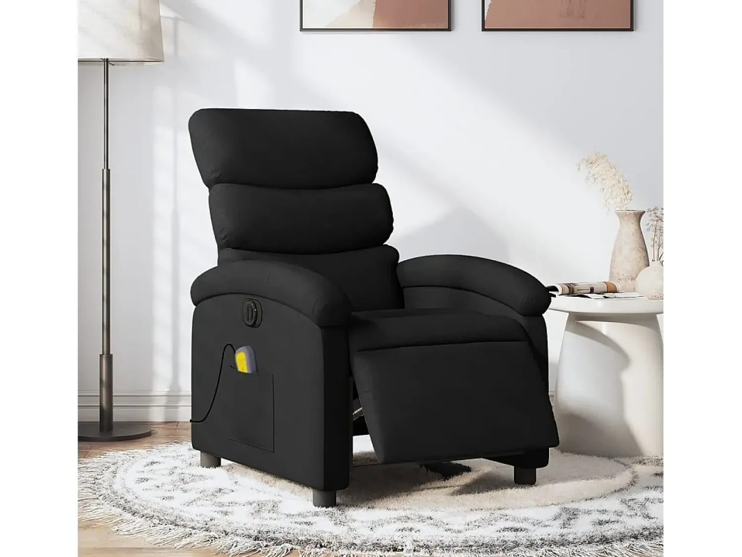 Poltrona reclinável de massagens elétrica tecido SHL510690^ Poltrona