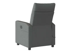 Poltrona reclinável de massagem em tecido cinza escuro SHL650100^ Poltrona