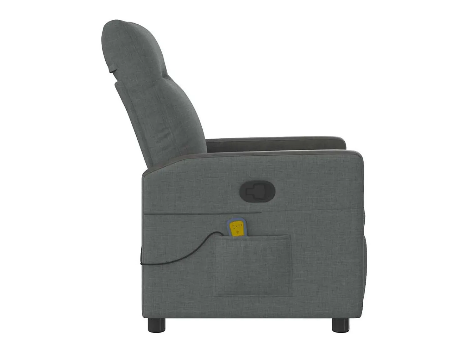 Poltrona reclinável de massagem em tecido cinza escuro SHL650100^ Poltrona