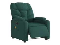 Poltrona reclinável de massagens elétrica tecido verde-escuro SHL288795^ Poltrona