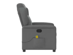 Outlet Poltrona reclinável de massagem em tecido cinza escuro SHL787884 Cinza antracite