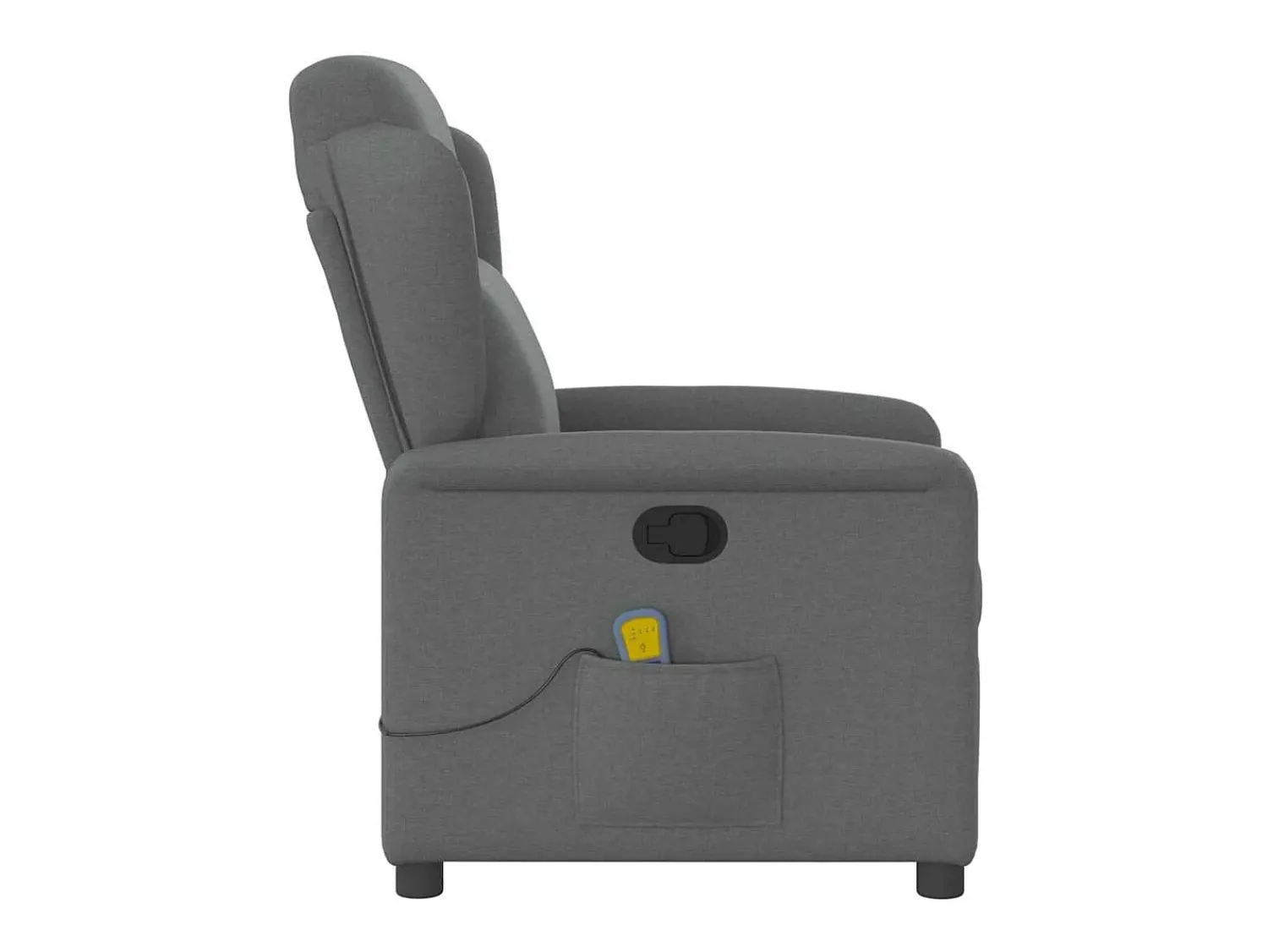 Outlet Poltrona reclinável de massagem em tecido cinza escuro SHL787884 Cinza antracite