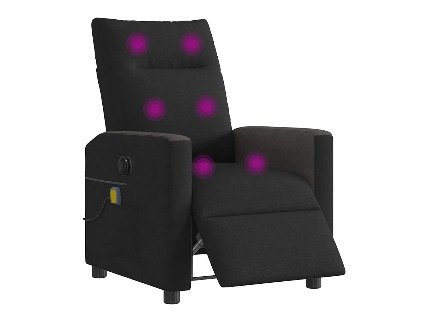 Poltrona* Poltrona reclinável de massagens elétrica tecido SHL112824 Preto