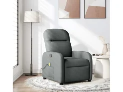 Best Poltrona reclinável de massagem em tecido cinza escuro SHL630541 Cinza antracite