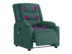 Poltrona| Poltrona reclinável de massagens elétrica tecido verde-escuro SHL216070 Verde pinho