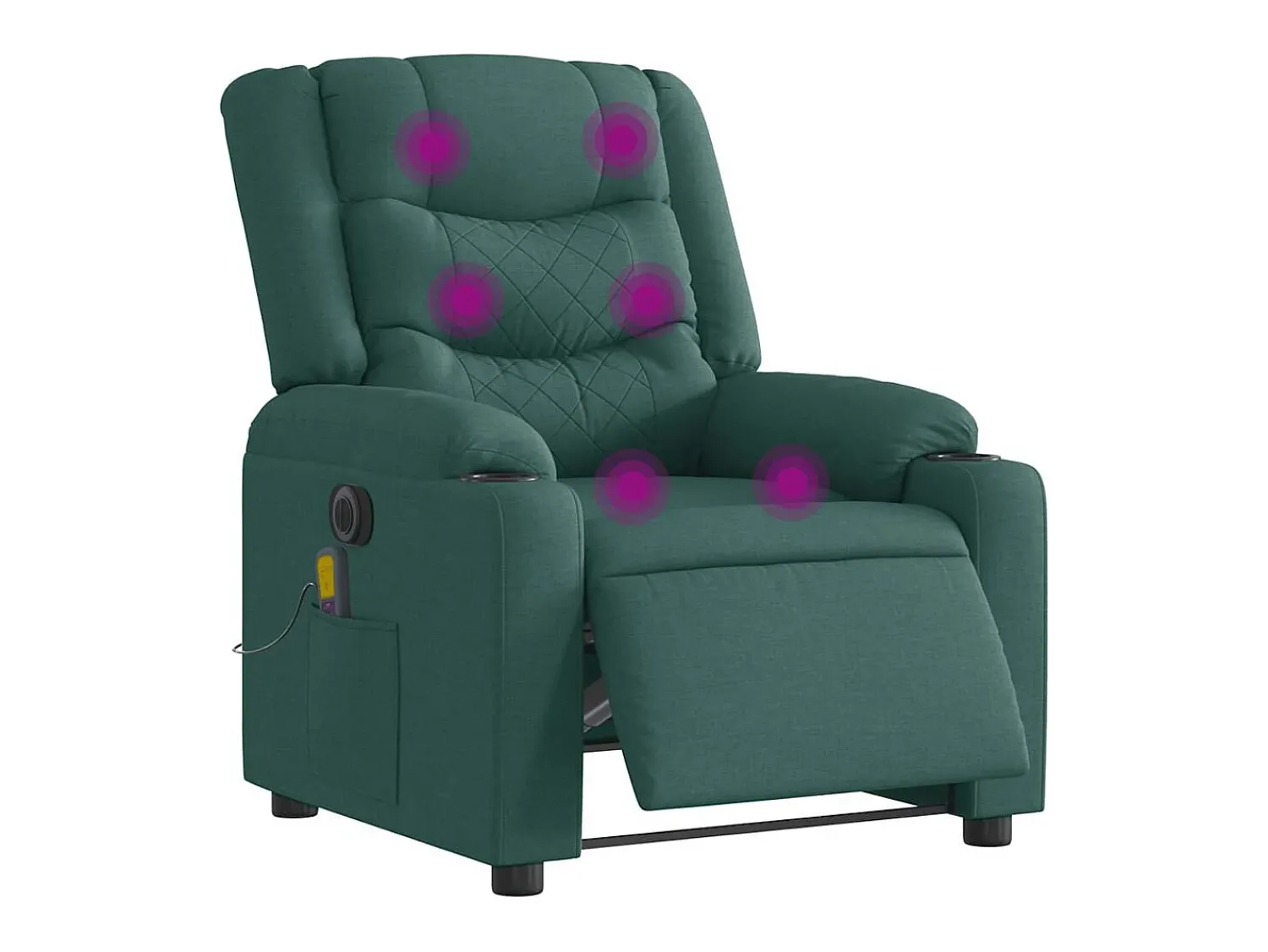 Poltrona| Poltrona reclinável de massagens elétrica tecido verde-escuro SHL216070 Verde pinho