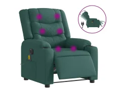 Poltrona| Poltrona reclinável de massagens elétrica tecido verde-escuro SHL216070 Verde pinho