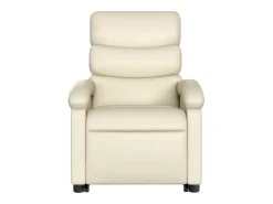Clearance Poltrona reclinável de massagens couro artificial cor SHL484335 Creme