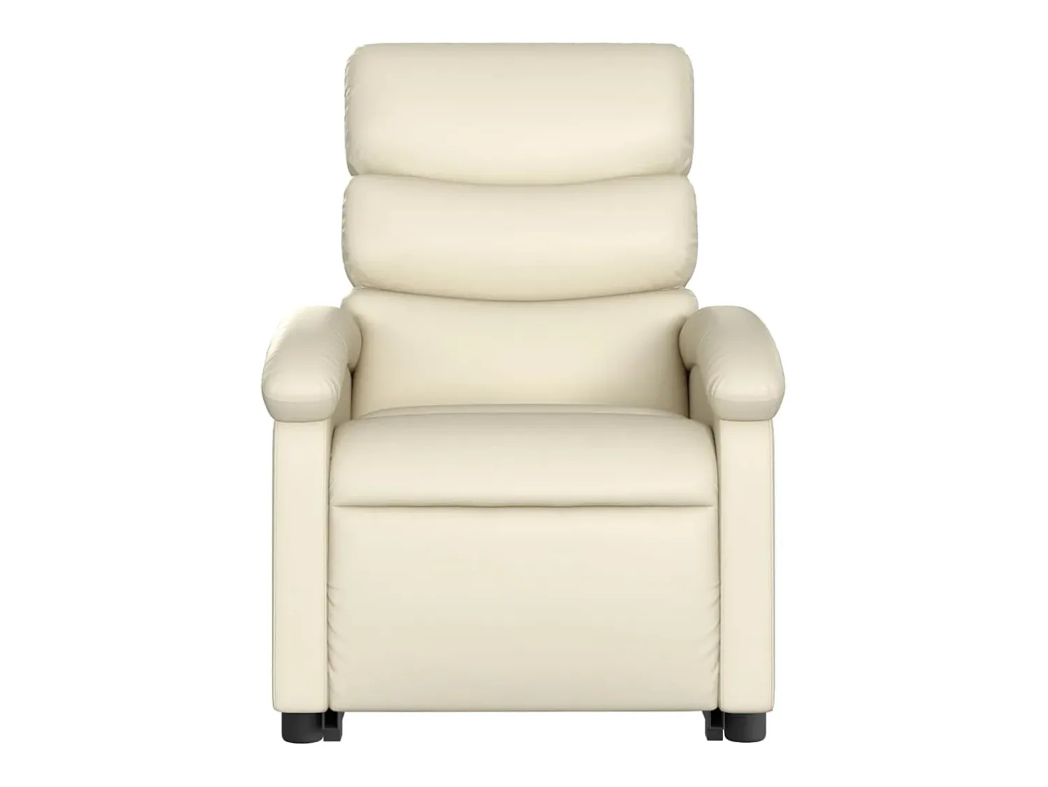 Clearance Poltrona reclinável de massagens couro artificial cor SHL484335 Creme