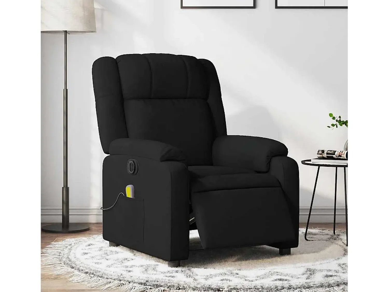Poltrona* Poltrona reclinável de massagens elétrica tecido SHL749217 Preto