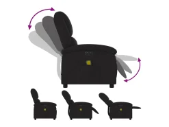 Poltrona| Poltrona reclinável de massagens elétrica tecido SHL610683 Preto