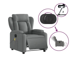 Poltrona| Poltrona reclinável de massagens elétrica tecido cinza-escuro SHL338470 Cinza antracite