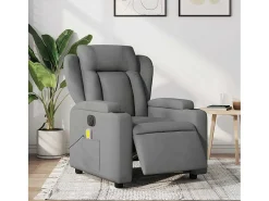 Poltrona| Poltrona reclinável de massagens elétrica tecido cinza-escuro SHL338470 Cinza antracite