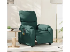 Poltrona| Poltrona reclinável de massagens elétrica tecido verde-escuro SHL721153 Verde pinho