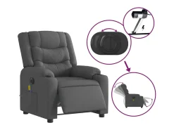 Poltrona* Poltrona reclinável de massagens elétrica tecido cinza-escuro SHL954506 Cinza antracite