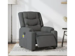 Poltrona* Poltrona reclinável de massagens elétrica tecido cinza-escuro SHL954506 Cinza antracite