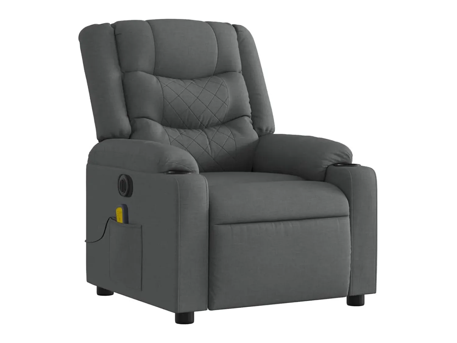 Poltrona* Poltrona reclinável de massagens elétrica tecido cinza-escuro SHL954506 Cinza antracite