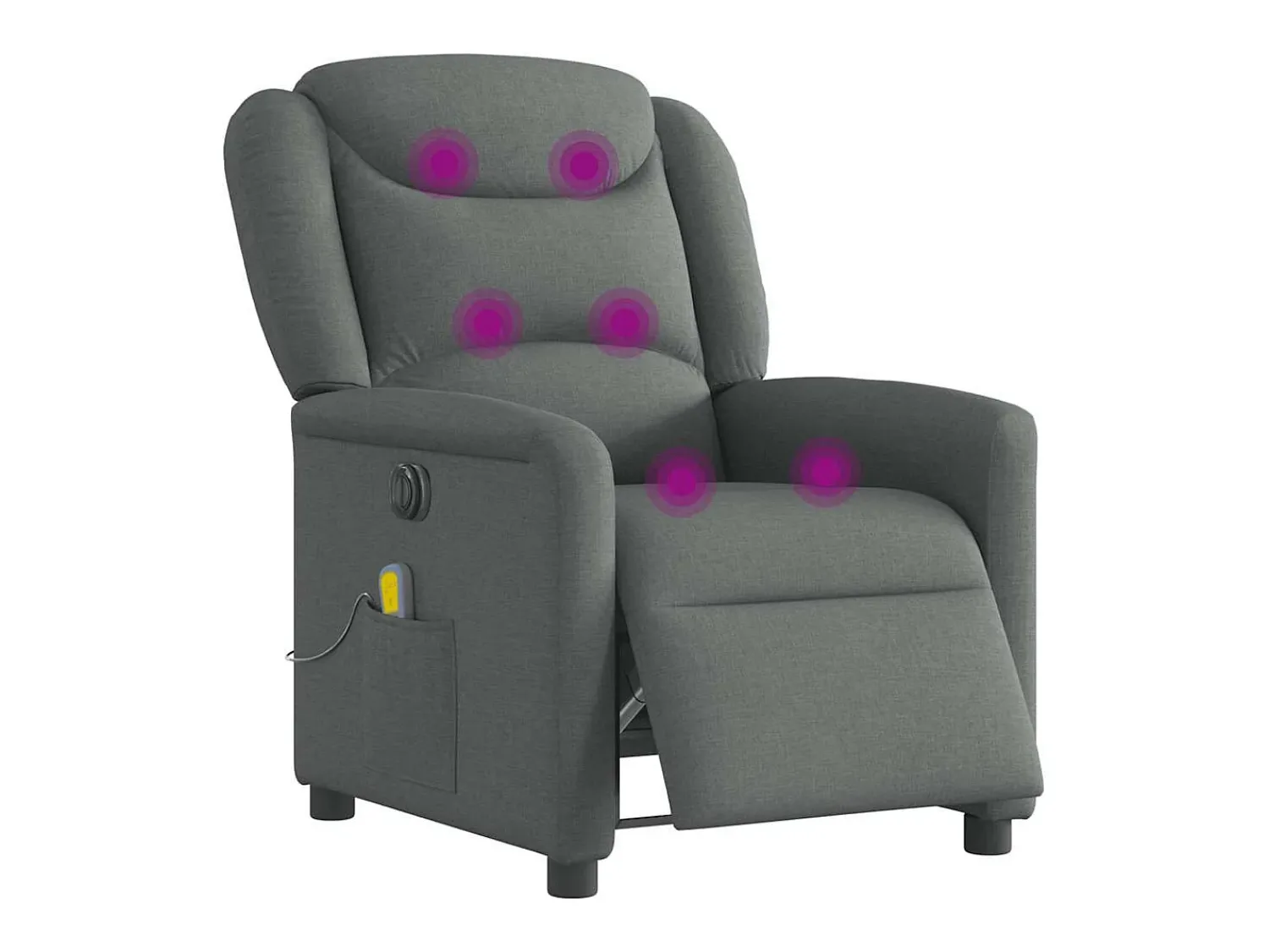 Poltrona* Poltrona reclinável de massagens elétrica tecido cinza-escuro SHL912743 Cinza antracite