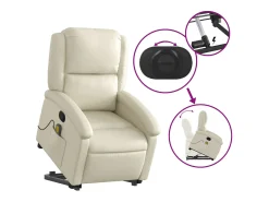 Poltrona reclinável de massagens couro artificial cor SHL2737^ Poltrona