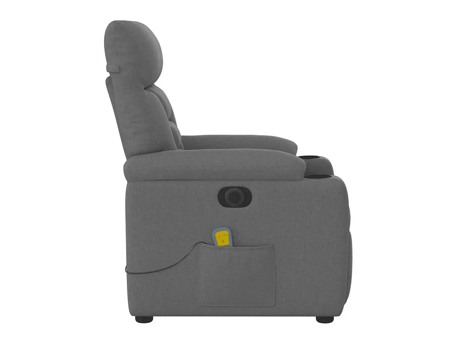 Poltrona* Poltrona reclinável de massagens elétrica tecido cinza-escuro SHL164046 Cinza antracite