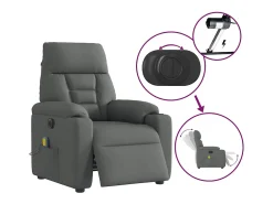 Poltrona* Poltrona reclinável de massagens elétrica tecido cinza-escuro SHL164046 Cinza antracite