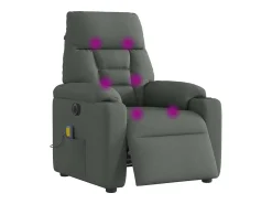 Poltrona* Poltrona reclinável de massagens elétrica tecido cinza-escuro SHL164046 Cinza antracite