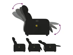 Poltrona* Poltrona reclinável de massagens elétrica tecido SHL157092 Preto