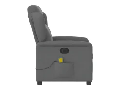 Poltrona reclinável de massagens elétrica tecido cinza-escuro SHL789993^ Poltrona